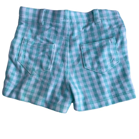 Garanimals short baby 3-6 months white and turquoise squared - Picture 2 of 2